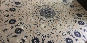 Lapis lazuli & white mother of pearl stone inlay