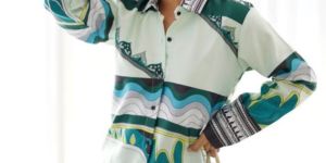 Sky Green Full Sleeves Casual Dull Satin Co-Ord Set