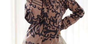 Light Brown Full Sleeves Casual Dull Satin Co-Ord Set