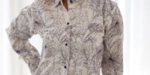 Grey Printed Popcorn Co-Ord Set