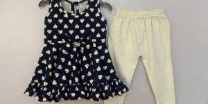Black White Frock Pant Set