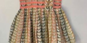 Multicolor Baby Girls Partywear Frock