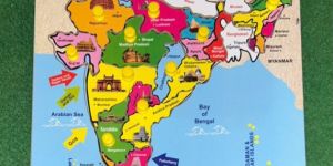 Wooden Educational Toy Map OF India