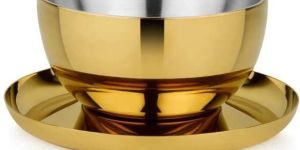 Golden Stainless Steel Soup Bowl