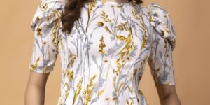 Ladies Printed Leaf Top