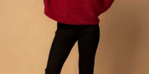 Ladies Solid Red Top