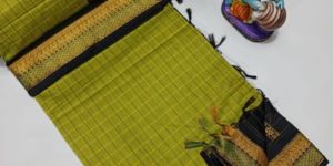 Checked Kalyani Cotton Saree