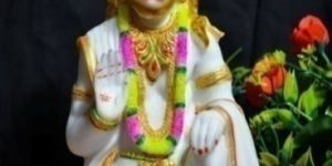 Marble Blessing Hanuman Statue
