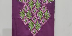 Purple Silk Embroidered Unstitched Suit