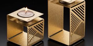 Modern Iron Candle Holder