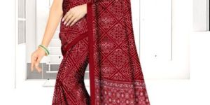Heavy Printed Designer Silk Crepe Fancy Sarees