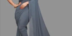 Plain Georgette Saree