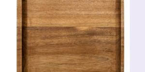 8 Inch Square Wooden Plate