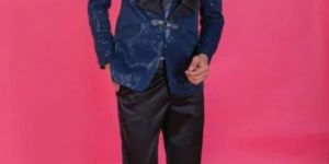 BLUE COLOUR TUXEDO SUIT WITH DESIGNER LAPEL
