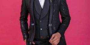 NAVY BLUE COLOUR TUXEDO SUIT