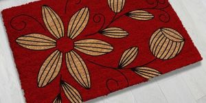 Flower Print Door Mat