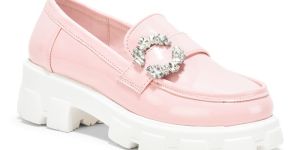 Ladies Pink Slip on Loafer Shoes