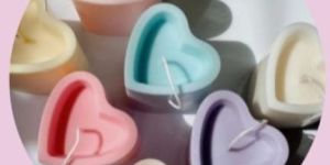 Cylindrical Heart Pillar Candle