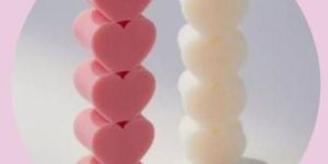 Five Heart Bar Candle