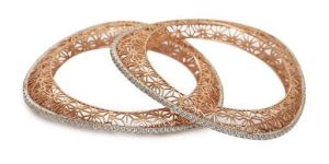 Hallmarked 925 Sterling Silver Gold Plated Bangle