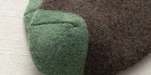 Grey & Green Cotton Unisex Ankle Sock