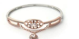 Gold Plated Rose Flexi Kada