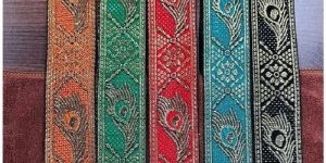 1.5inch Black Chanderi Embroidered Laces