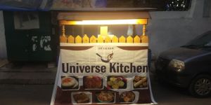 Aluminium Portable Fast Food Cart