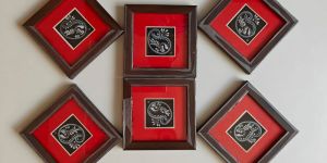 Hand-painted coasters