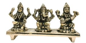 lxgnsa004 Brass Laxmi Ganesh Saraswati Statues
