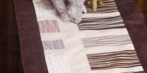 Embroidered Silk Touch Table Runner