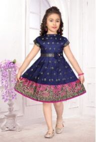 Girls Ethnic Collar Frock