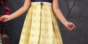 Girls Navy Brooch Frock