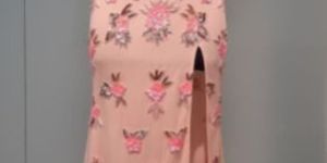 Peach Embellished Bridal Dress