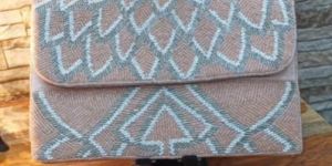 Pink Beaded Clutch Purse