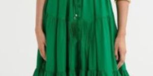 Poplin Cotton Long One Piece Dress