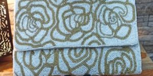 White Beaded Clutch Purse