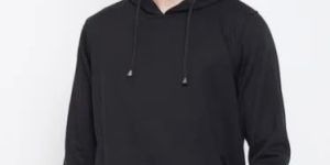 Mens Fleece Black Hoodies