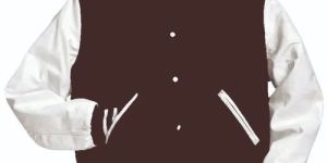 Mens Fleece Maroon Varsity Solid Jacket