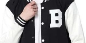 Mens Fleece Printed Varsity Jacket