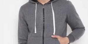 Mens Grey Zipper Hoodies