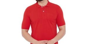 Mens Matty Red Polo T Shirt