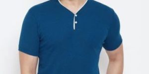 Mens Polyester Y Neck T Shirt