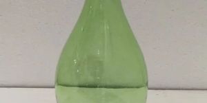 Green Glass Flower Pot