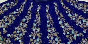 Velvet Embroidered Lehenga