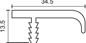 AP-AG1235 Aluminium F Handle Profile