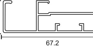 AP-AG680 45mm Aluminium Frame Handle Profile