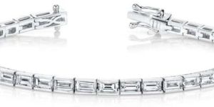 Channel Set Baguette Diamond Tennis Bracelet