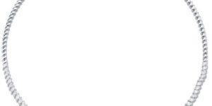 PRONG SET GRADUATED MARQUISE DIAMOND AND BEZEL METAL LINK TENNIS NECKLACE