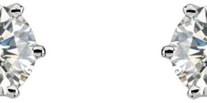 Six Prong Classic Round Cut Diamond Stud Earrings